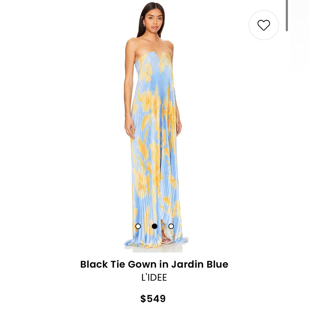 L’IDEE black tie gown, xs, floral, never worn with tags
